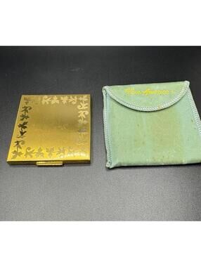 Vintage Gold Etched Elgin American Beauty Makeup Compact